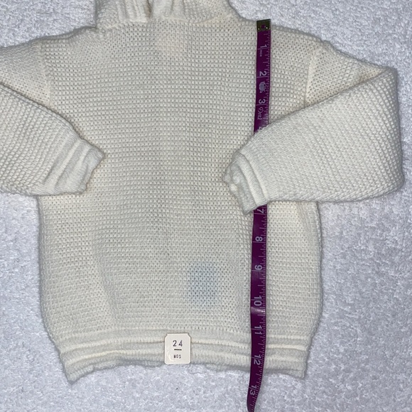 NWT Vintage Julius Berger acrylic knit zip back hooded sweater unisex 24m - Picture 2 of 8